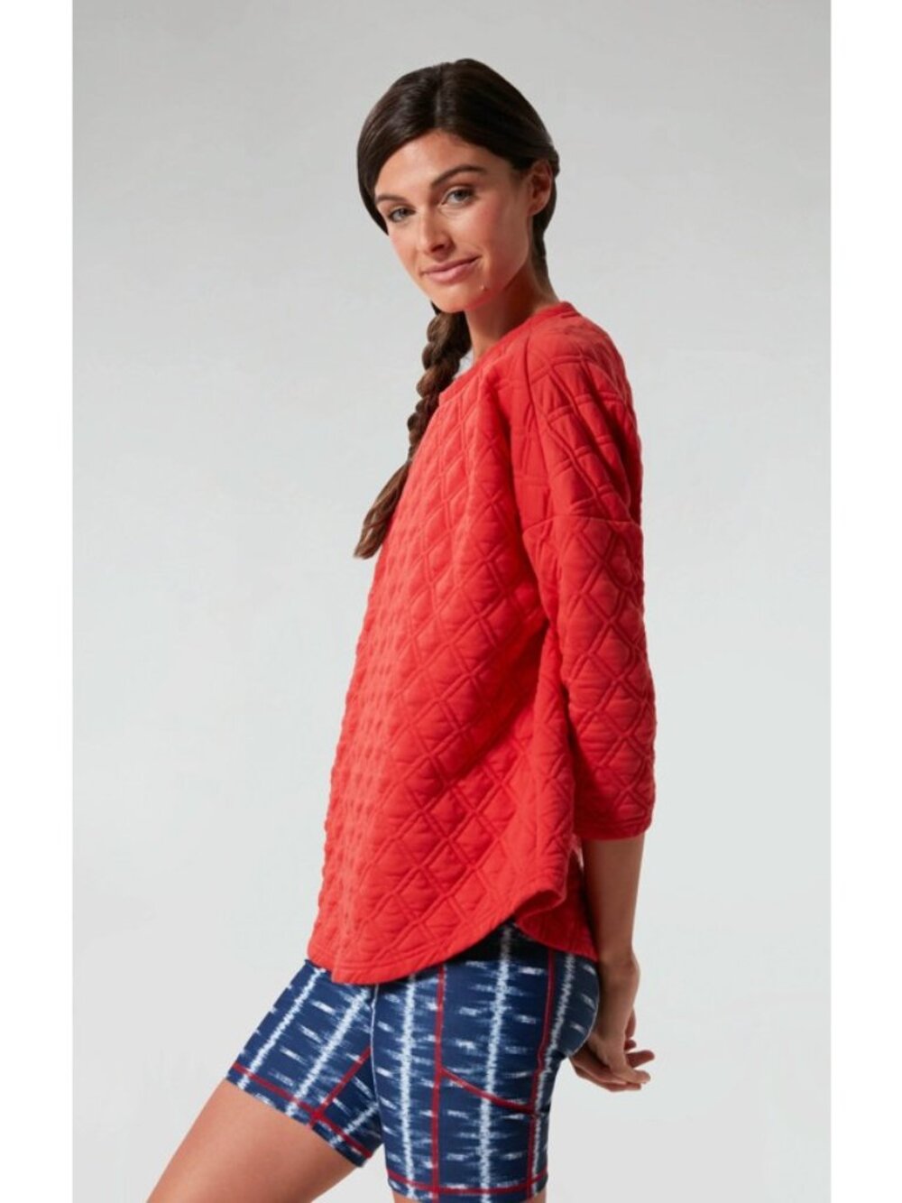 Tuckernuck Sport Red Ally Swing Quilted Sweatshirt Womens Medium/Large